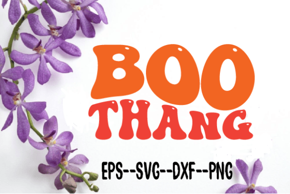 Boo Thang Retro Wavy Svg Sublimation: Graphics for Crafts