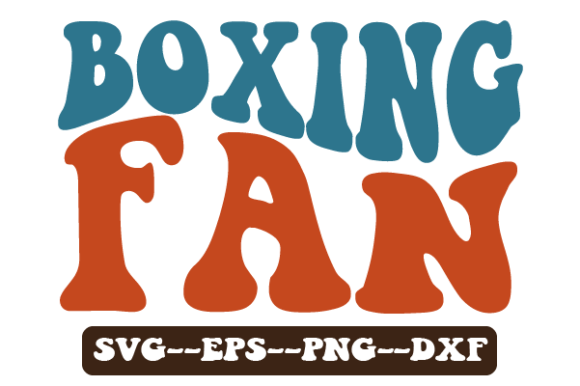 Boxing Fan Retro Wavy Svg Sublimation Graphics