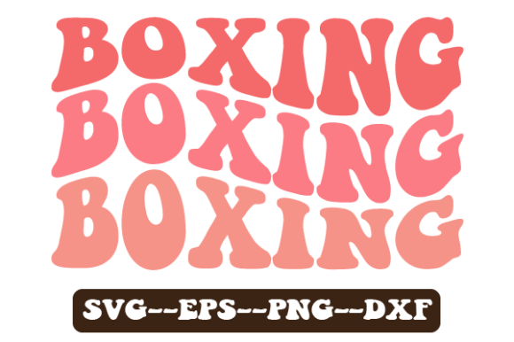Boxing Retro Wavy Svg Sublimation