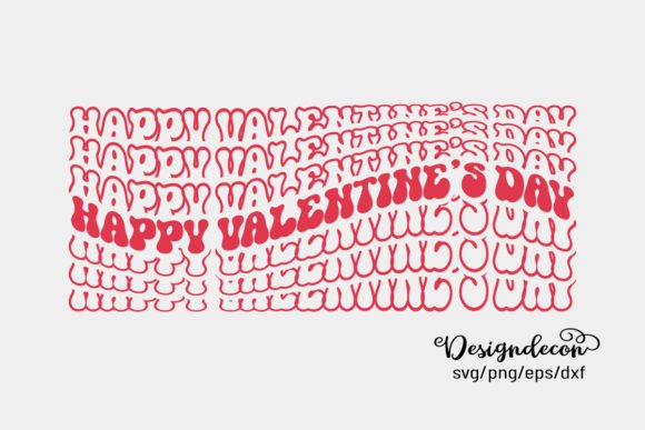 Happy Valentine’s Day Retro Groovy SVG: Graphics for Crafts & Local Branding